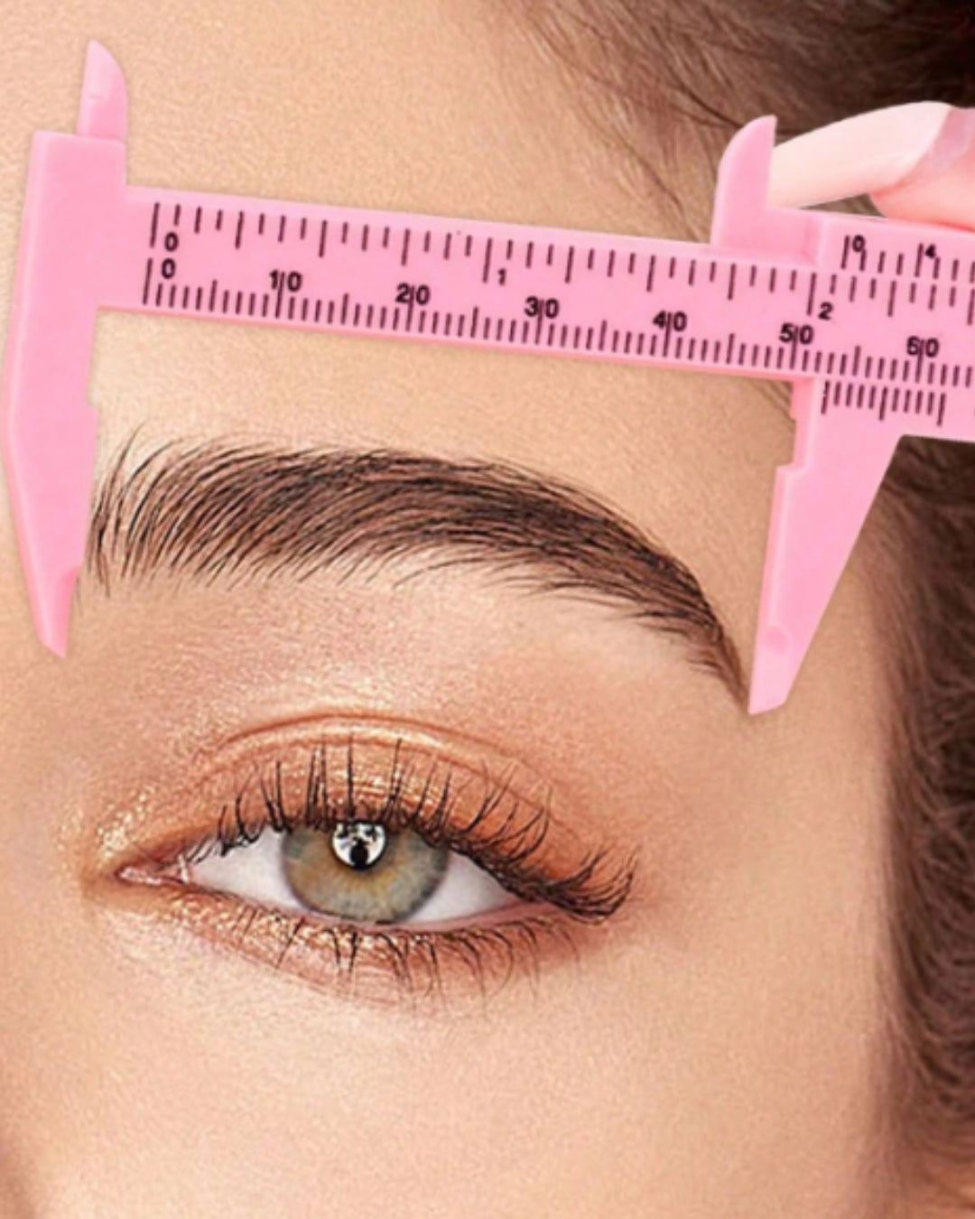 Portable MINI 80mm Plastic Eyebrow Measuring Vernier Caliper Tattoo Micro Blade Caliper Permanent Makeup Measuring Tool