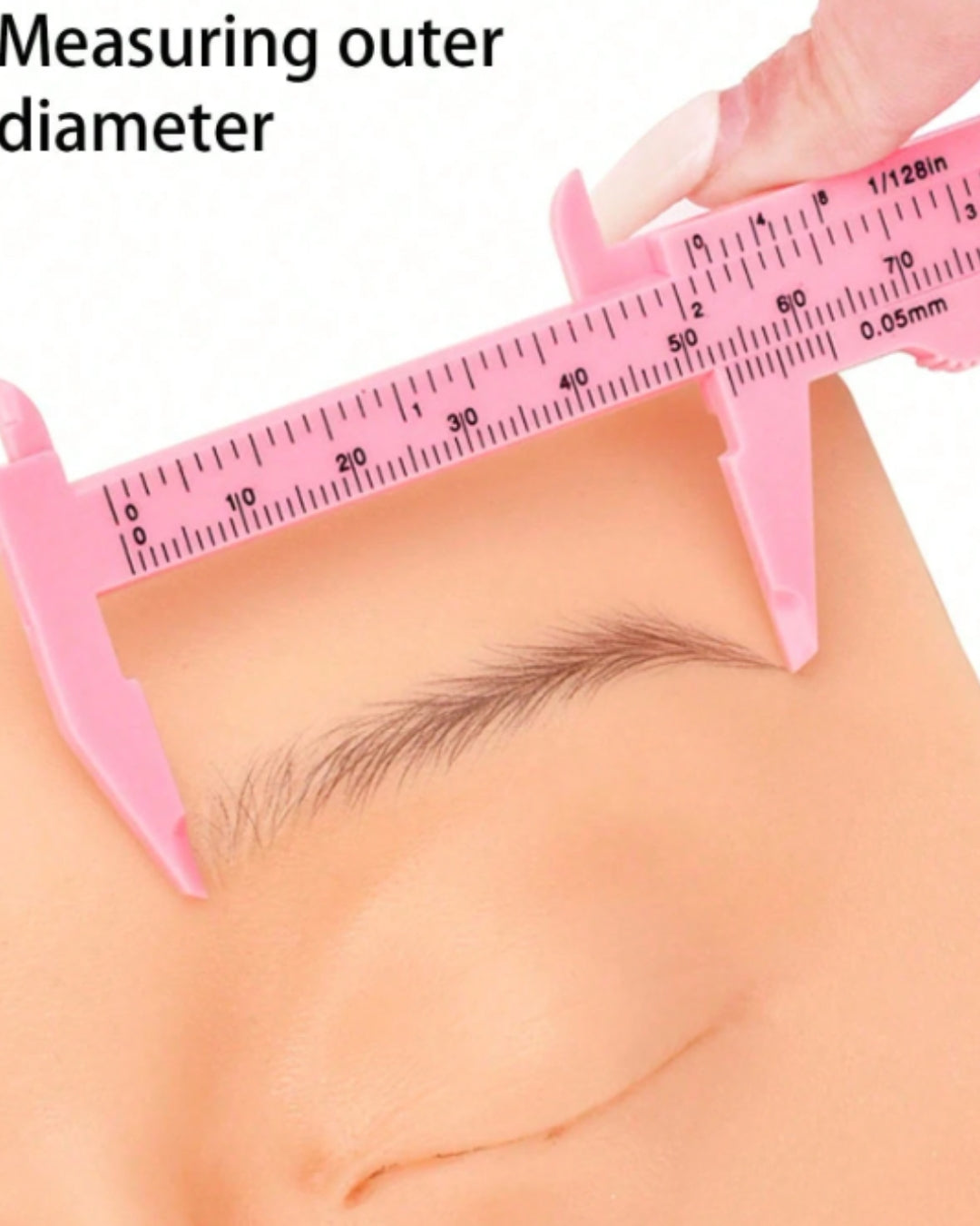Portable MINI 80mm Plastic Eyebrow Measuring Vernier Caliper Tattoo Micro Blade Caliper Permanent Makeup Measuring Tool