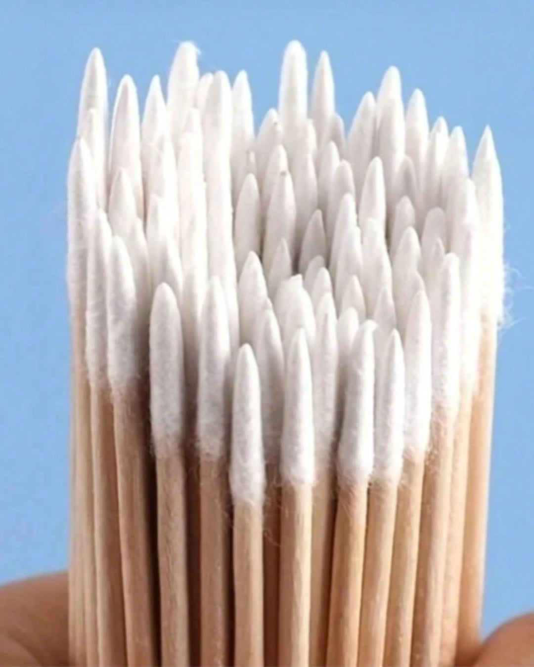 Micro pointed cotton swabs with wooden sticks 100 pieces, No Shedding Eyelash Extension Tool And Glue Remover, Mini Eyebrow Brush, Eyeshadow Makeup Brush Set