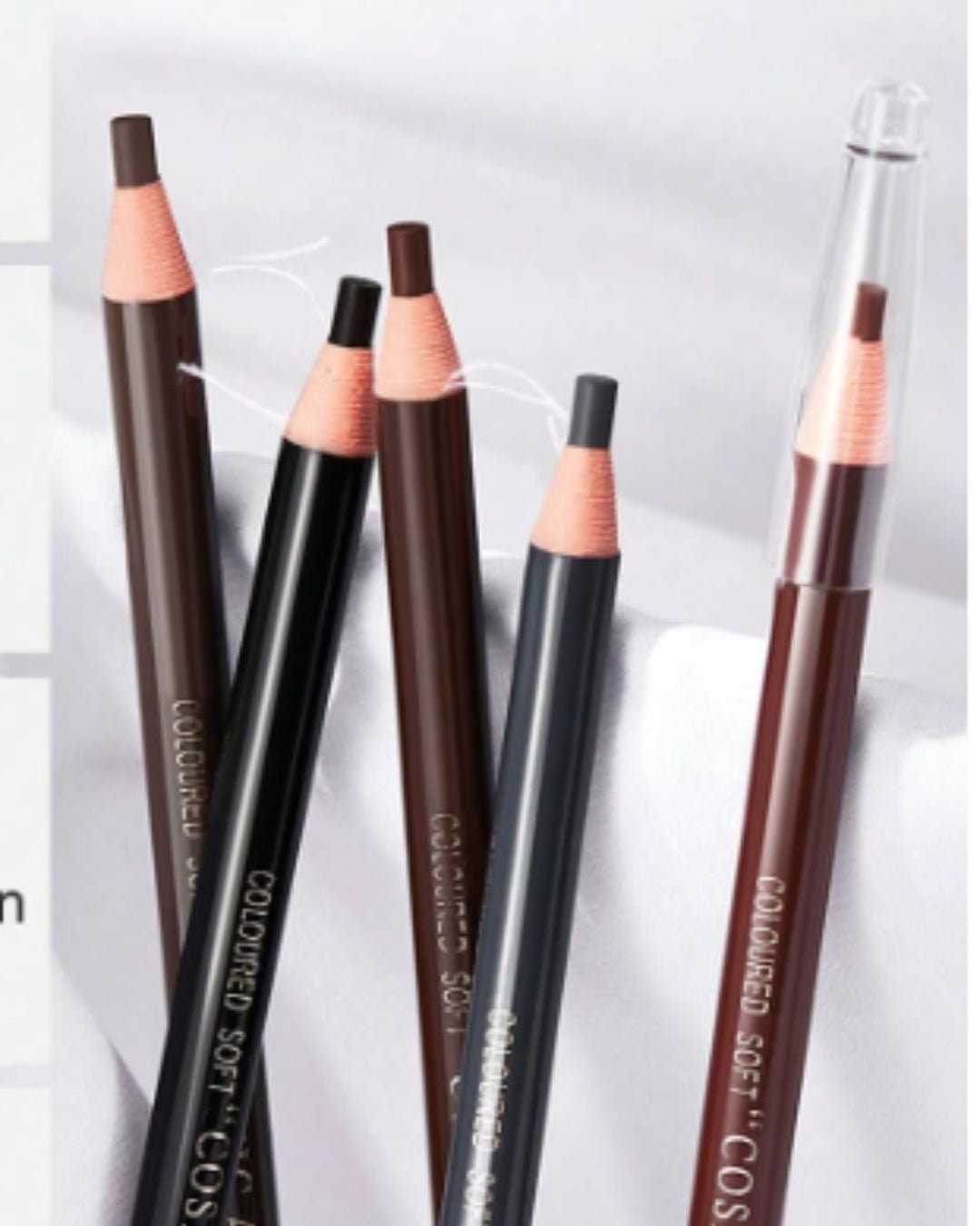 Set de Lápices Dermográficos Pelables para Cejas (Paquete de 3 Piezas - Negro)