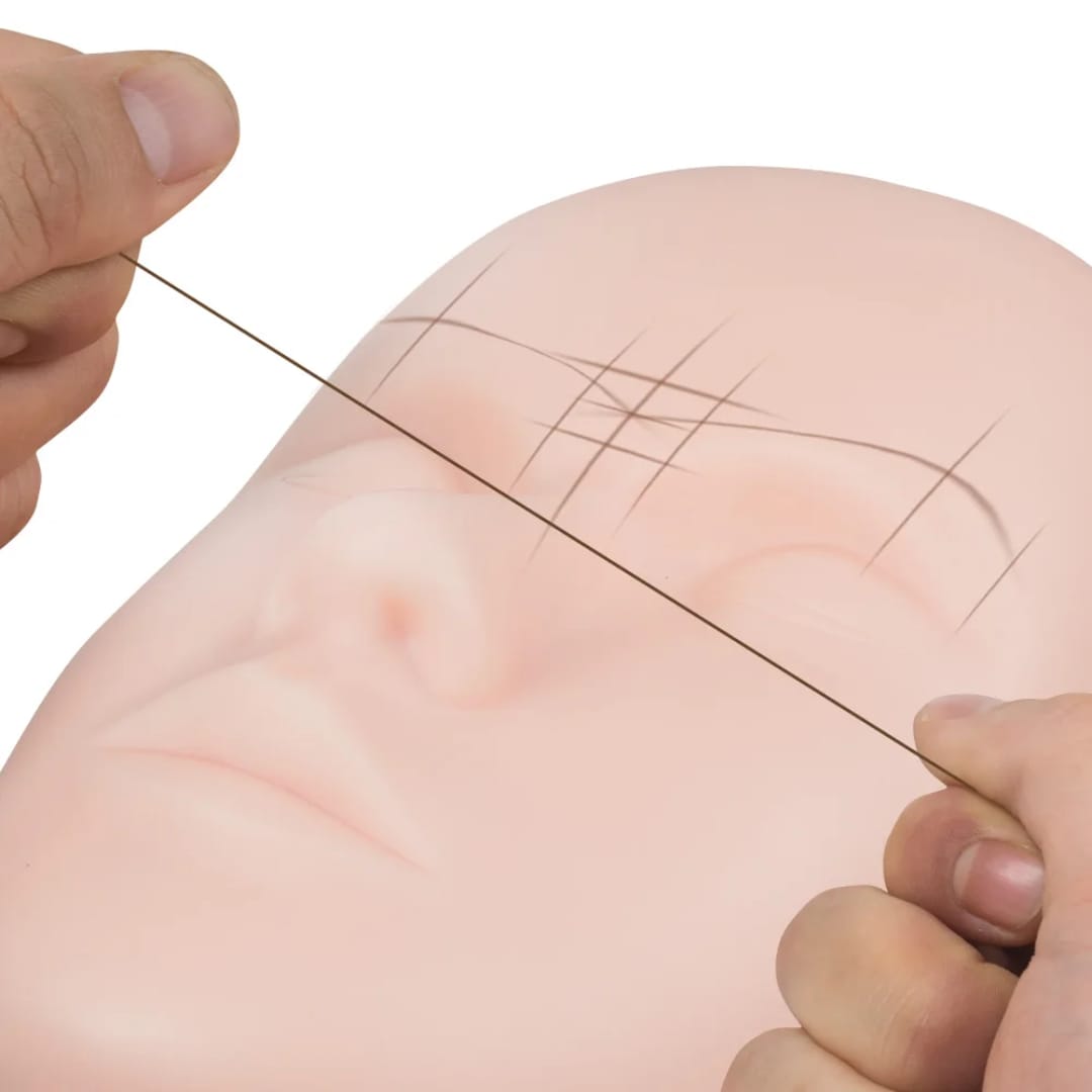 Hilo preentintado para mapeo de cejas